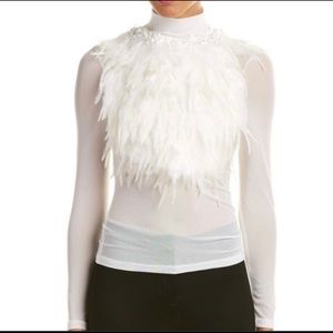 Gracia Sheer feather Tops